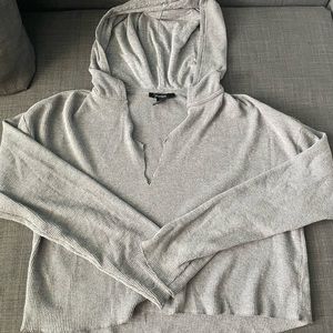 forever 21, grey cropped sweater, cute